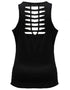 Women's Redfish Tail Slit Back Performance Tank - KnottyTails